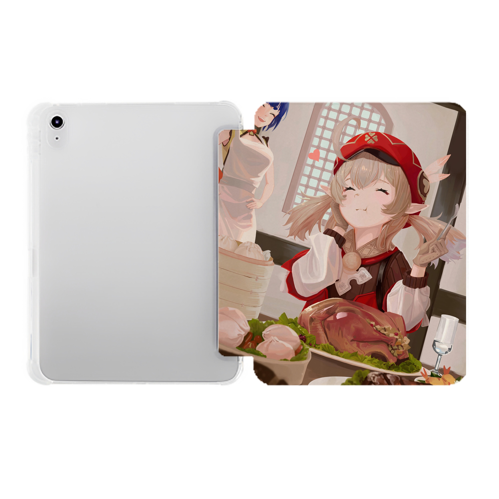 げんし神 genshin IPad ケース ペン収納付き 三つ折りスタンド PUレザー×シリコン 対応機種9.5/10.5/10.9インチ